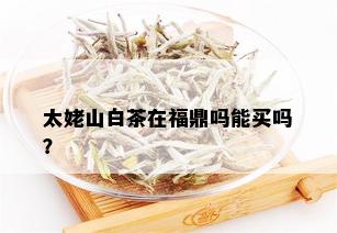 太姥山白茶在福鼎吗能买吗？