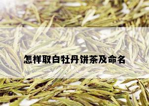 怎样取白牡丹饼茶及命名