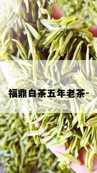 福鼎白茶五年老茶-