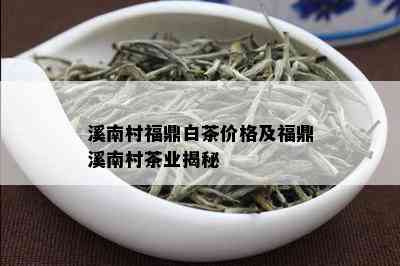 溪南村福鼎白茶价格及福鼎溪南村茶业揭秘