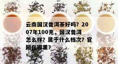 云南国汉普洱茶好吗？2007年100克，国汉普洱怎么样？属于什么档次？官网在哪里？