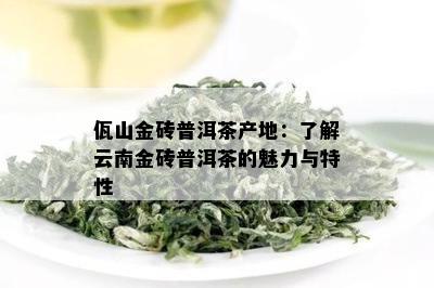 佤山金砖普洱茶产地：了解云南金砖普洱茶的魅力与特性