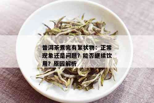 普洱茶煮完有絮状物：正常现象还是问题？能否继续饮用？原因解析