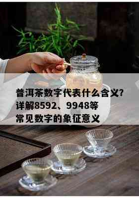 普洱茶数字代表什么含义？详解8592、9948等常见数字的象征意义