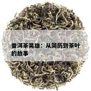 普洱茶吴雄：从简历到茶叶的故事