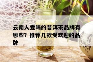 云南人爱喝的普洱茶品牌有哪些？推荐几款受欢迎的品牌