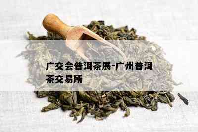 广交会普洱茶展-广州普洱茶交易所