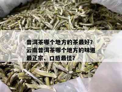 普洱茶哪个地方的茶更好？云南普洱茶哪个地方的味道最正宗、口感更佳？