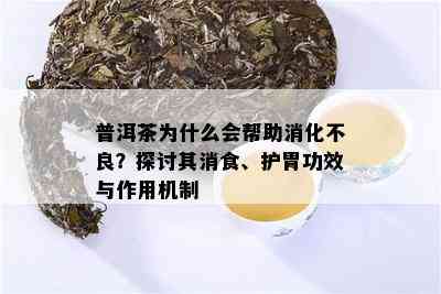 普洱茶为什么会帮助消化不良？探讨其消食、护胃功效与作用机制