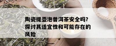 陶瓷提壶泡普洱茶安全吗？探讨其适宜性和可能存在的风险