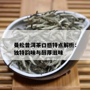 曼松普洱茶口感特点解析：独特韵味与醇厚滋味