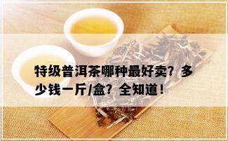 特级普洱茶哪种更好卖？多少钱一斤/盒？全知道！