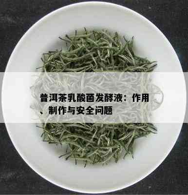 普洱茶乳酸菌发酵液：作用、制作与安全问题