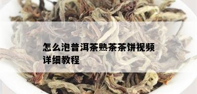 怎么泡普洱茶熟茶茶饼视频详细教程