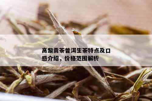 高黎贡茶普洱生茶特点及口感介绍，价格范围解析