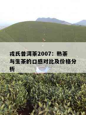 戎氏普洱茶2007：熟茶与生茶的口感对比及价格分析