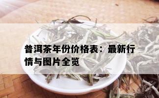 普洱茶年份价格表：最新行情与图片全览