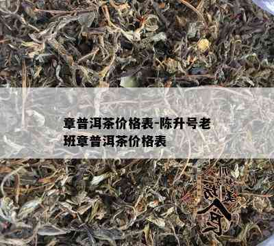 章普洱茶价格表-陈升号老班章普洱茶价格表