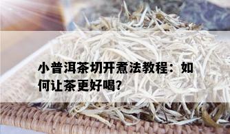 小普洱茶切开煮法教程：如何让茶更好喝？