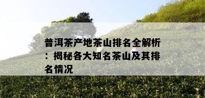 普洱茶产地茶山排名全解析：揭秘各大知名茶山及其排名情况