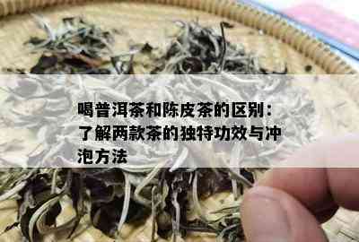 喝普洱茶和陈皮茶的区别：了解两款茶的独特功效与冲泡方法