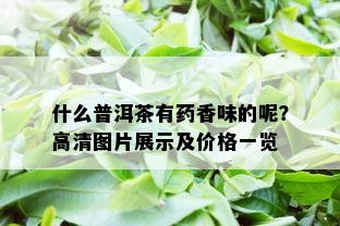 什么普洱茶有药香味的呢？高清图片展示及价格一览