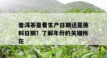 普洱茶是看生产日期还是原料日期？了解年份的关键所在