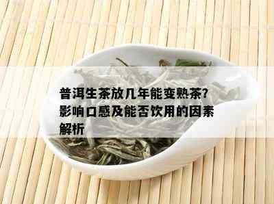 普洱生茶放几年能变熟茶？影响口感及能否饮用的因素解析