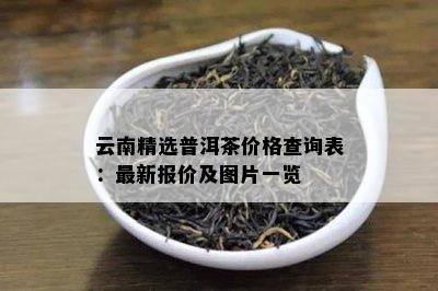 云南精选普洱茶价格查询表：最新报价及图片一览