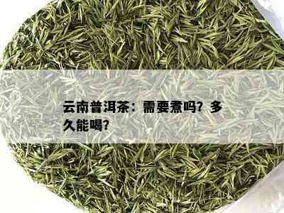 云南普洱茶：需要煮吗？多久能喝？