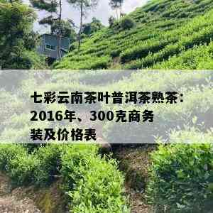 七彩云南茶叶普洱茶熟茶：2016年、300克商务装及价格表