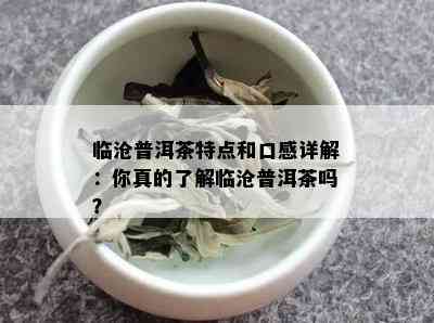 临沧普洱茶特点和口感详解：你真的了解临沧普洱茶吗？