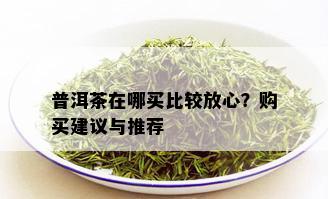 普洱茶在哪买比较放心？购买建议与推荐