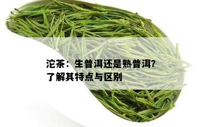 沱茶：生普洱还是熟普洱？了解其特点与区别