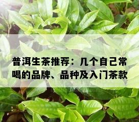 普洱生茶推荐：几个自己常喝的品牌、品种及入门茶款