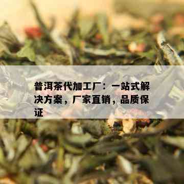 普洱茶代加工厂：一站式解决方案，厂家直销，品质保证