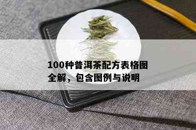 100种普洱茶配方表格图全解，包含图例与说明