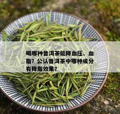 喝哪种普洱茶能降血压、血脂？公认普洱茶中哪种成分有降脂效果？