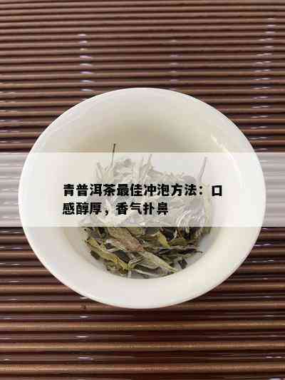 青普洱茶更佳冲泡方法：口感醇厚，香气扑鼻