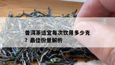 普洱茶适宜每次饮用多少克？更佳份量解析