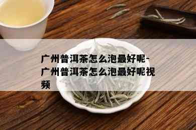 广州普洱茶怎么泡更好呢-广州普洱茶怎么泡更好呢视频