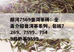 郎河7569普洱茶砖：全面介绍普洱茶系列，包括7269、7599、7549和熟茶9599