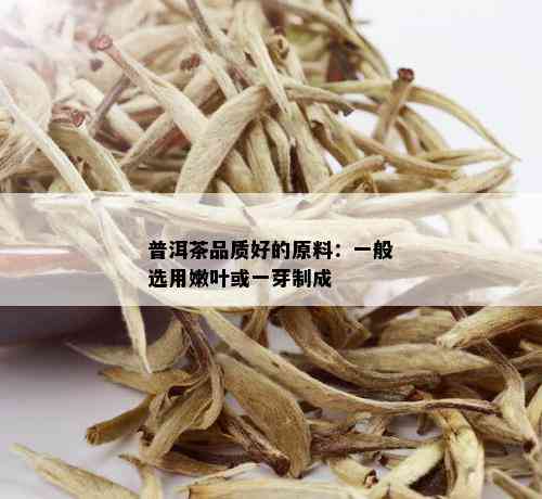 普洱茶品质好的原料：一般选用嫩叶或一芽制成