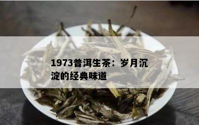 1973普洱生茶：岁月沉淀的经典味道