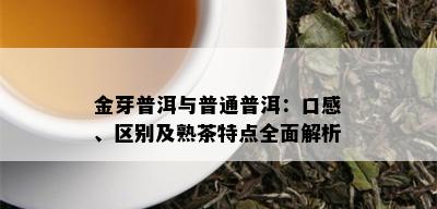 金芽普洱与普通普洱：口感、区别及熟茶特点全面解析