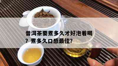 普洱茶要煮多久才好泡着喝？煮多久口感更佳？