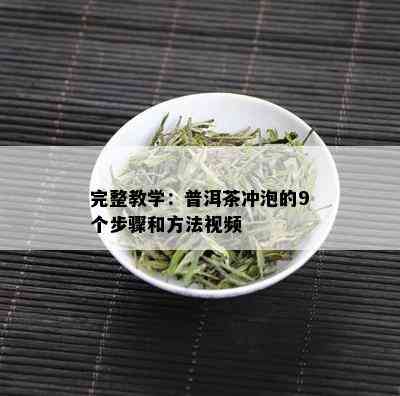 完整教学：普洱茶冲泡的9个步骤和方法视频