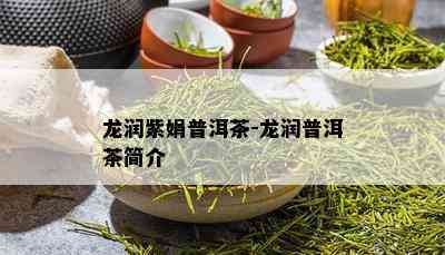 龙润紫娟普洱茶-龙润普洱茶简介