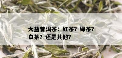 大益普洱茶：红茶？绿茶？白茶？还是其他？