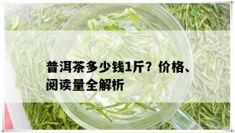 普洱茶多少钱1斤？价格、阅读量全解析